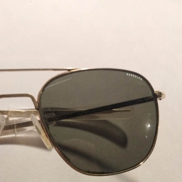 VINTAGE RANDOLPH ENG 58-20 5 1/2  CRYSTAL ORIGINAL PILOT AVIATOR SUNGLASSES - Picture 11 of 16